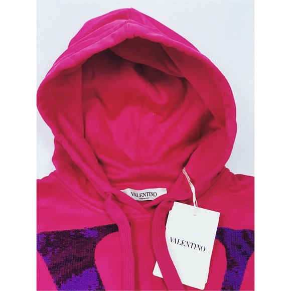 Valentino VLOGO Sequin Embellished hoodie pink - Picture 6 of 15